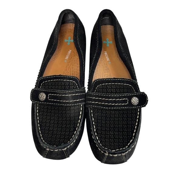 BARETRAPS Oakes Posture Support Black Suede Slip-on Loafers, 9M - Picture 1 of 9